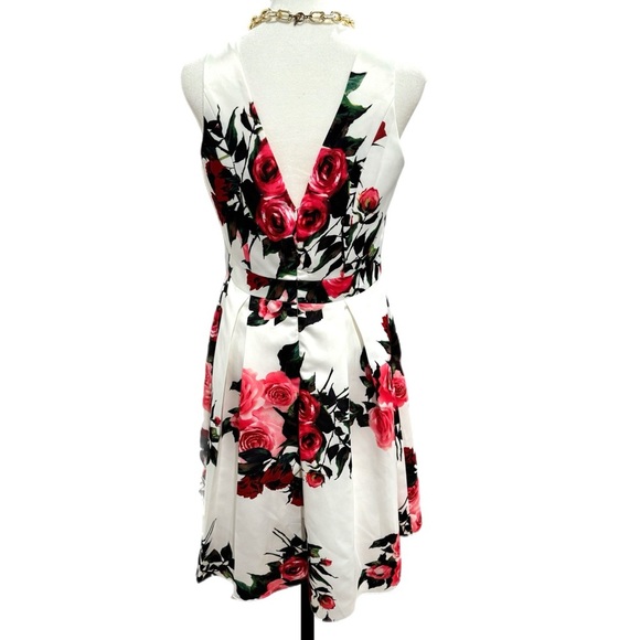 Liza Luxe Modcloth Garden Party Dress Sleeveless Fit Flare V Neck Women’s Sz M - Picture 3 of 11